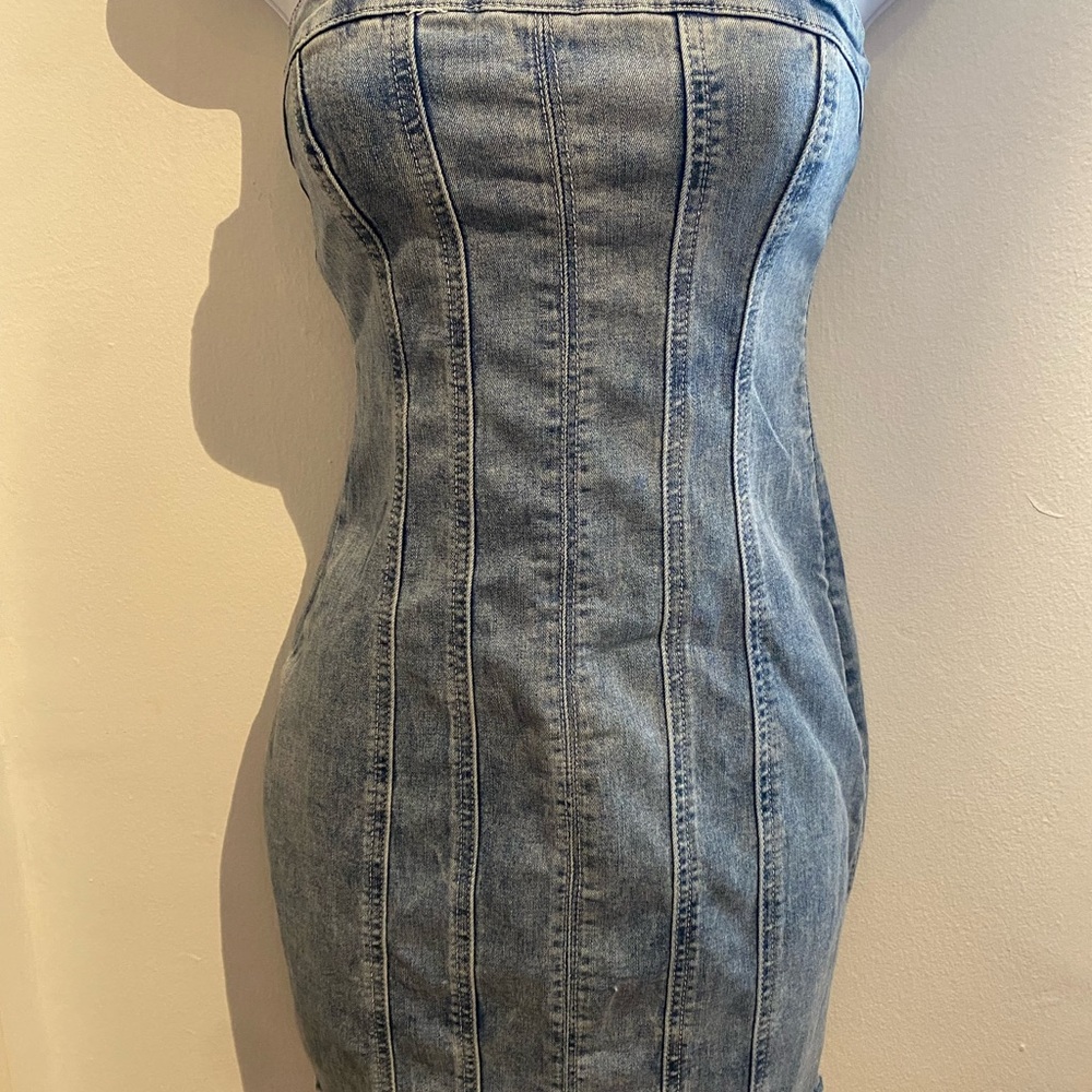 Princess Polly Light Blue Denim Dress